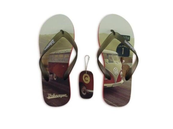 VW T1 Bus strandsandalen Rood