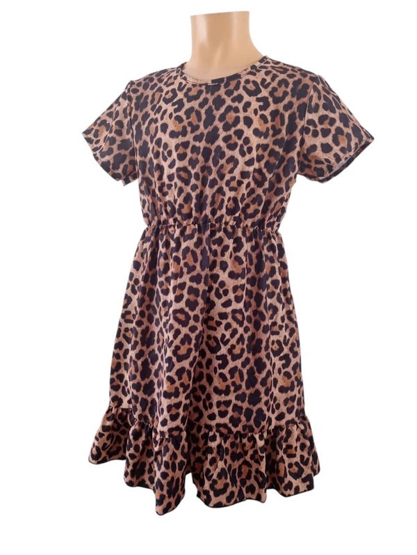 Panter jurkje met tasje 25325