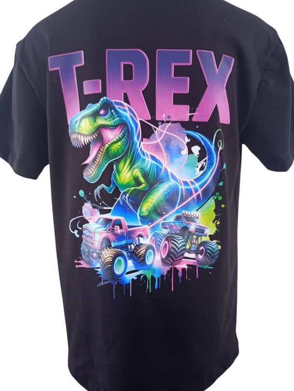 T-shirt T-Rex zwart