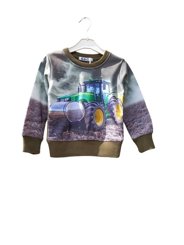 Sweater met tractor H138