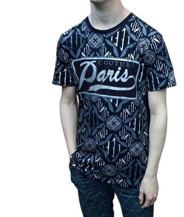 T-shirt zwart/zilver Paris