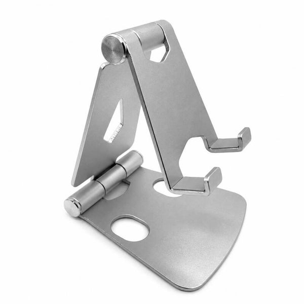 Adjustable Aluminum Phone & Tablet Stand – Foldable Desktop Holder