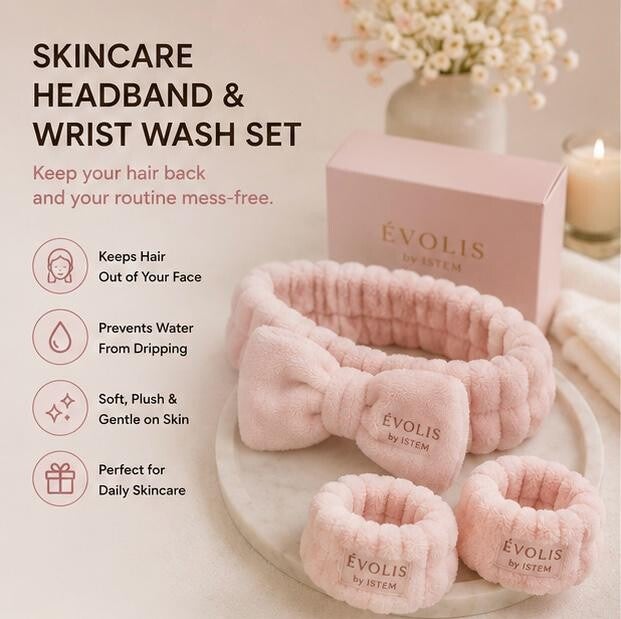 Skincare Headband & Wrist Wash Set