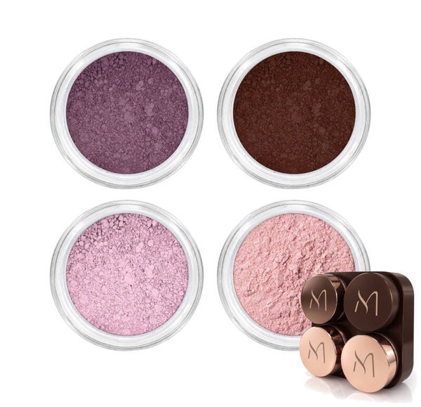 Oogschaduw setje losse mineralen Soft Mauve groene ogen