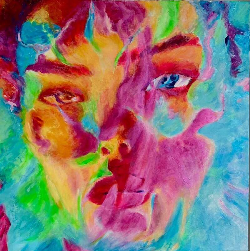 Still — Acrylic on canvas, 70 × 70 cm, 2026