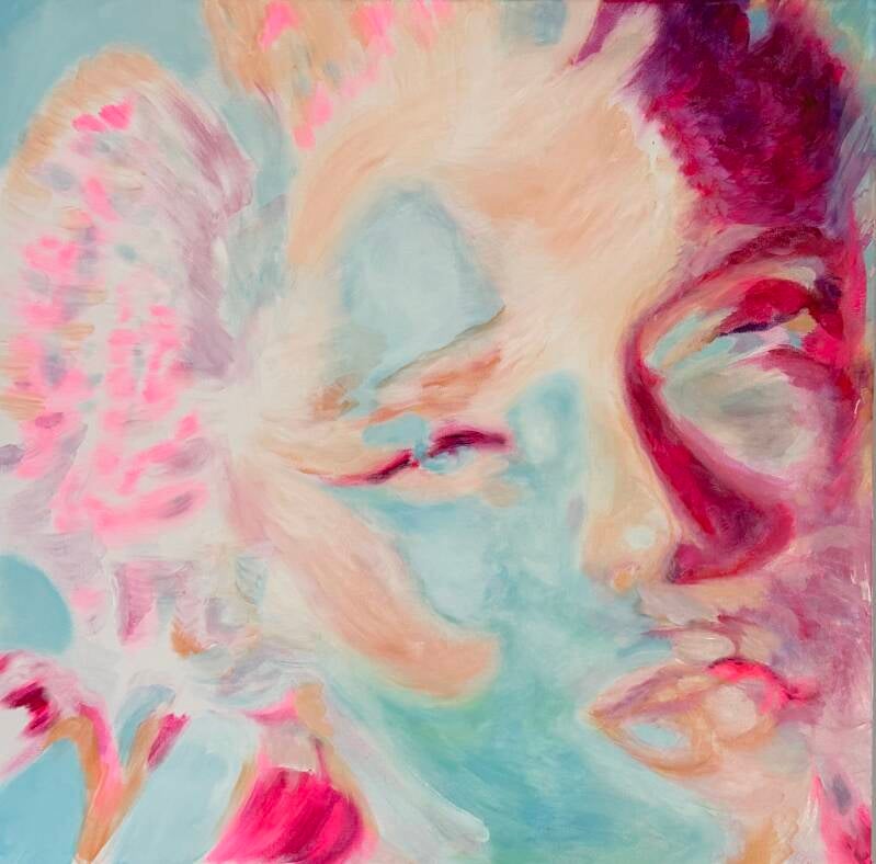 Impression — Acrylic on canvas, 70 × 70 cm, 2026