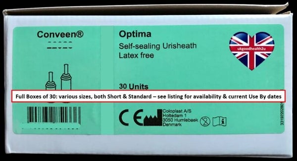 Coloplast Conveen Optima Self-sealing Penile Urisheath Standard 35mm FULL BOX