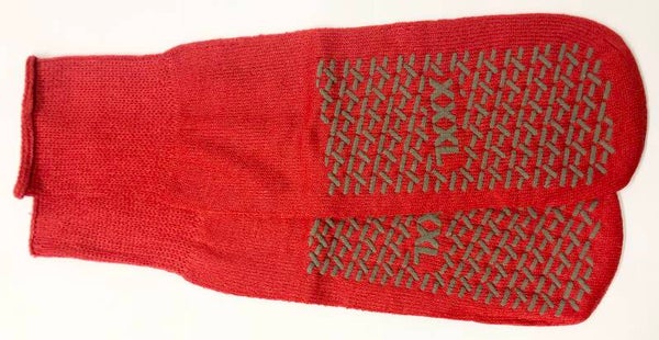 HOSPITAL SOCKS Size XXXL, Red/grey