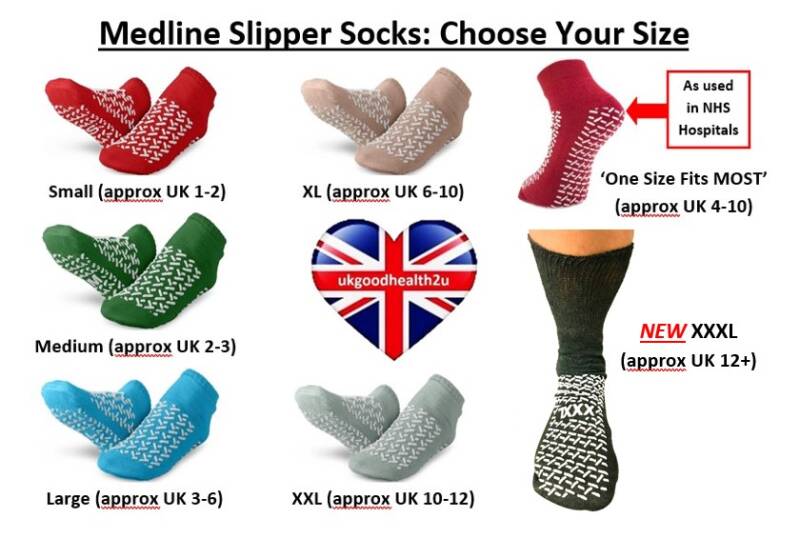 Medline Double Tread Slipper Socks