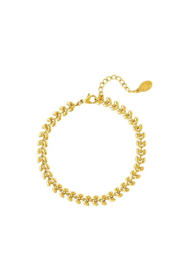 Armband bladeren goud