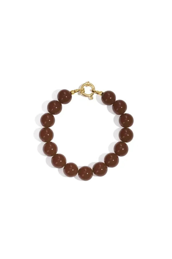 Kralenarmband bruin