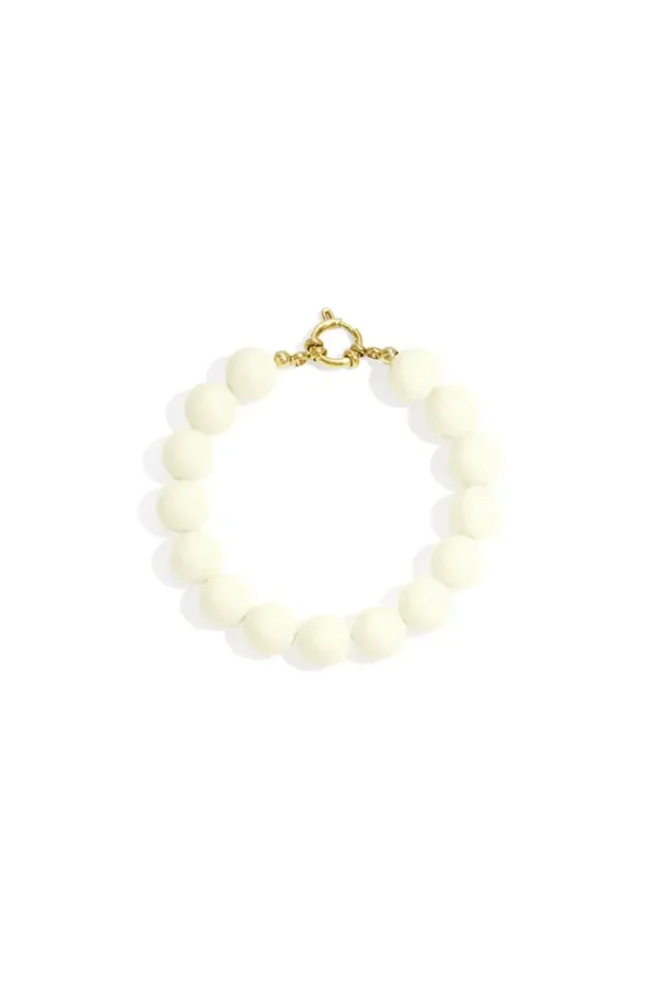 Kralenarmband gebroken wit