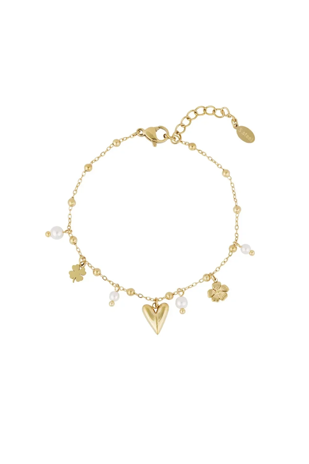 Armband lucky love goud