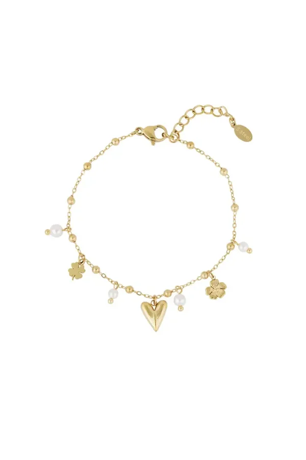 Armband lucky love goud