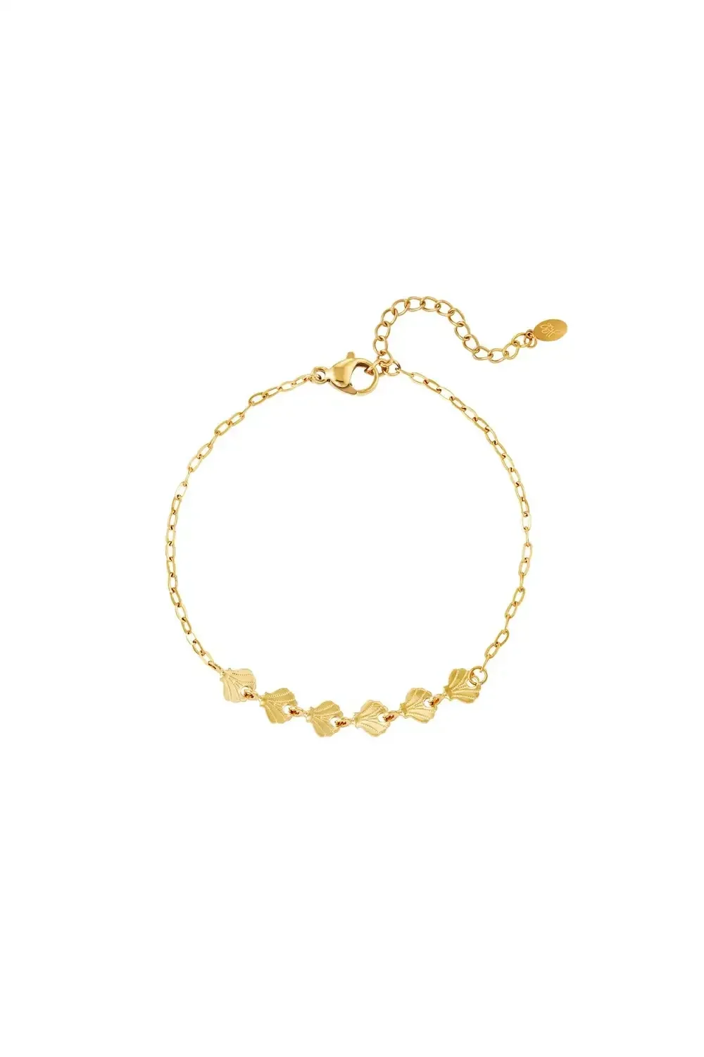 Armband met zeeschelpjes goud