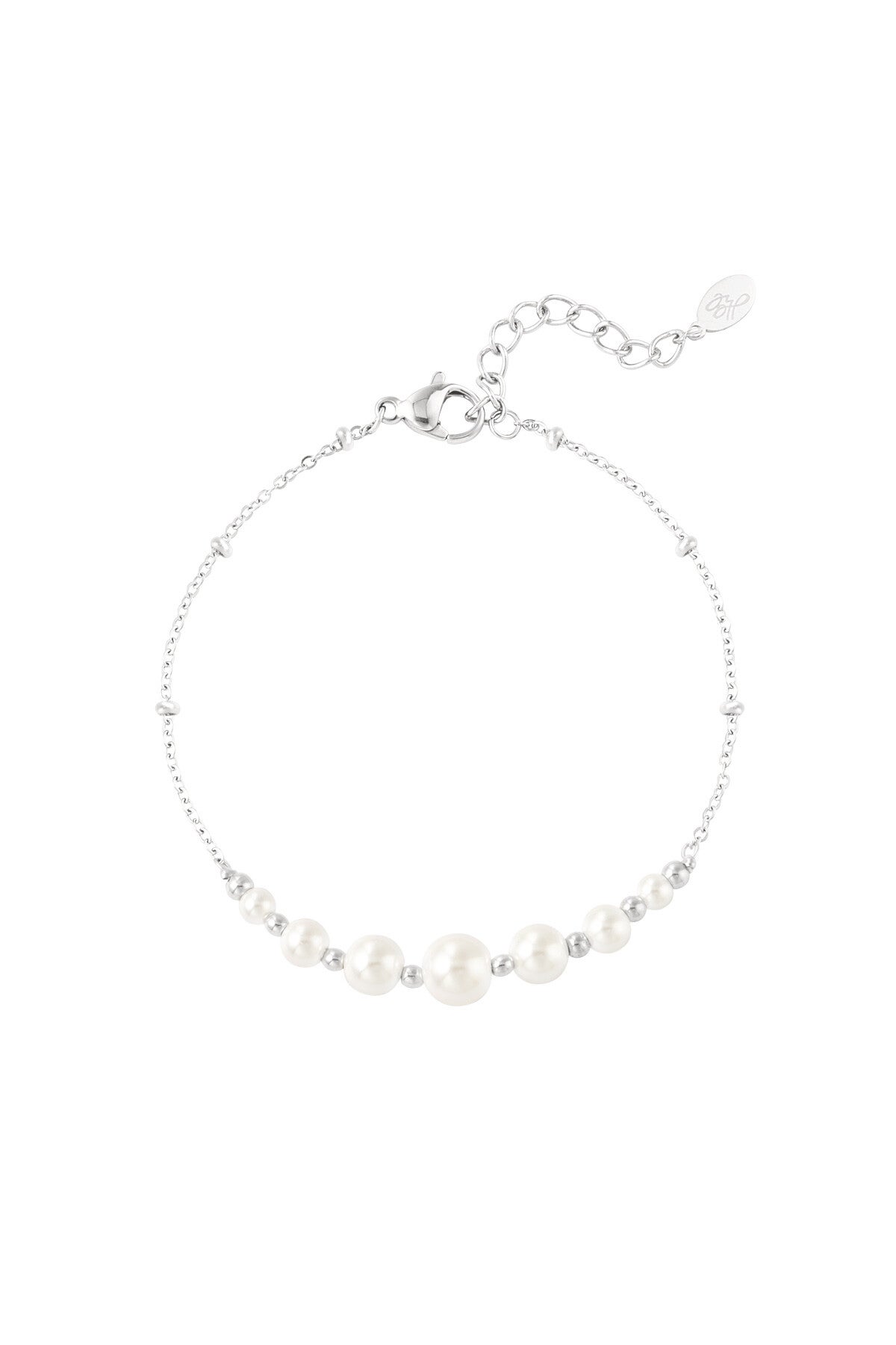 Armband parel party zilver