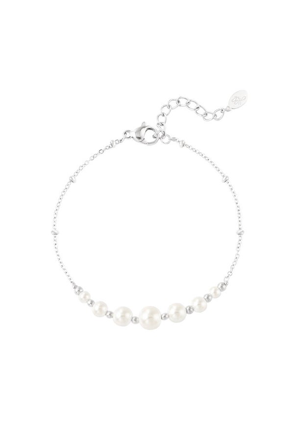 Armband parel party zilver