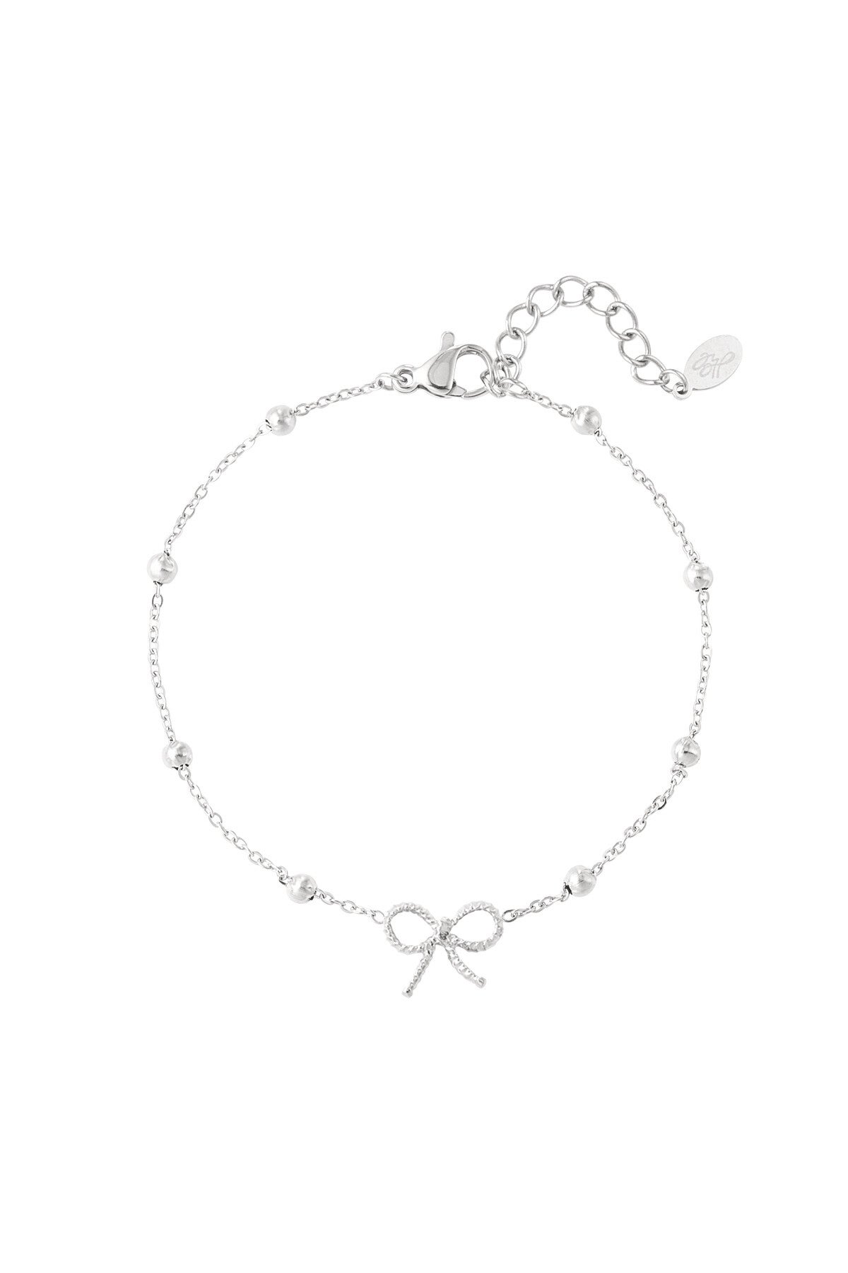 Armband met strikje zilver