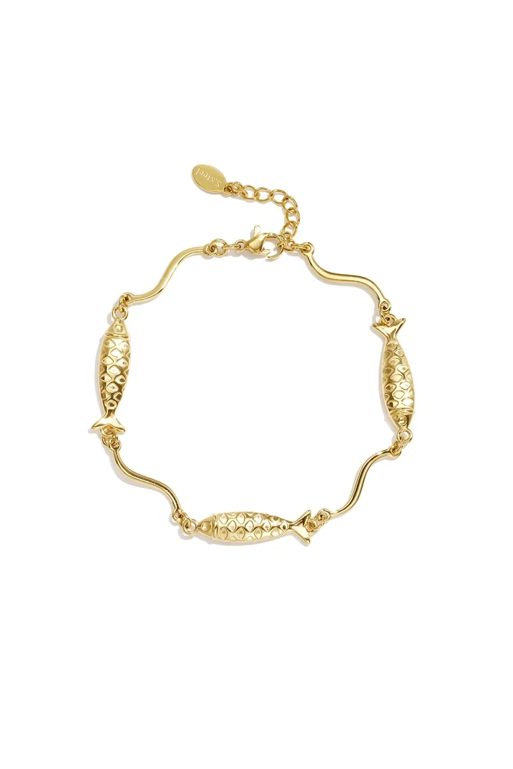Armband vissen goud