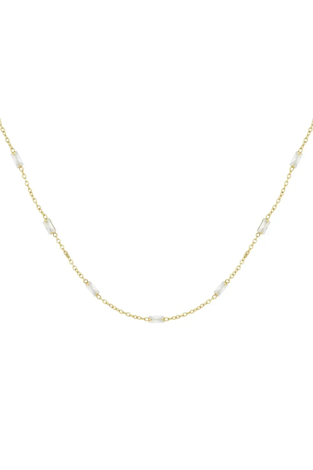 Diamond glow ketting goud