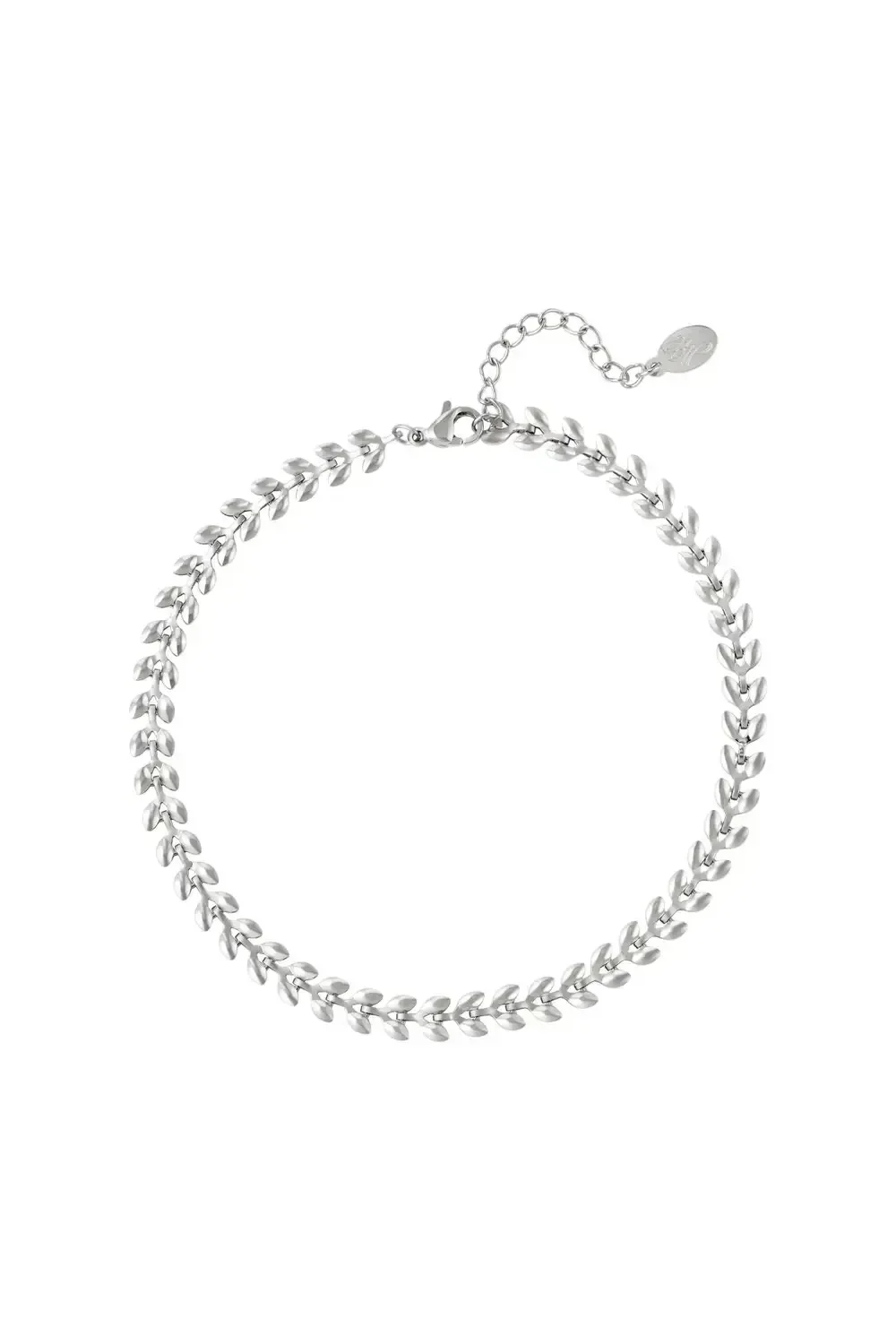 Enkelbandje bladeren zilver