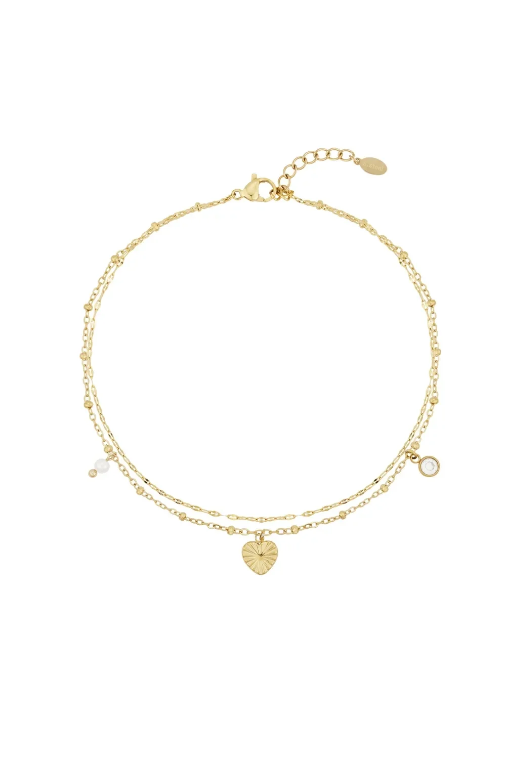 Love enkelbandje goud