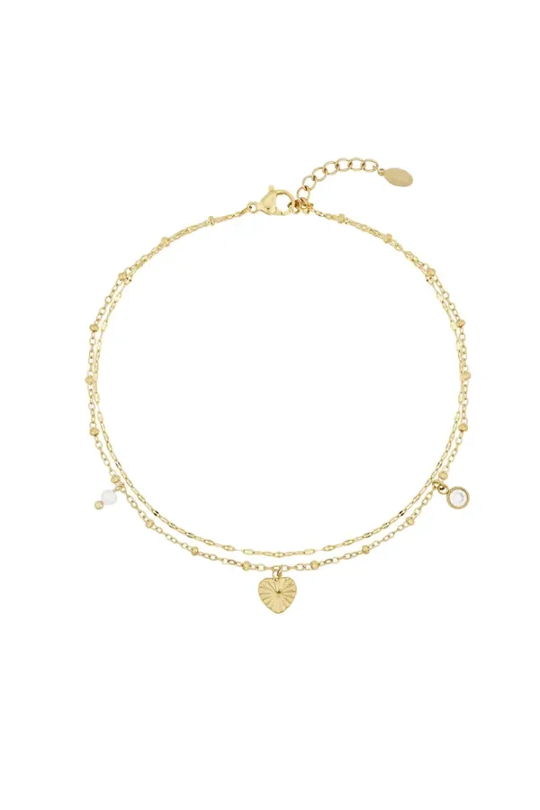 Love enkelbandje goud