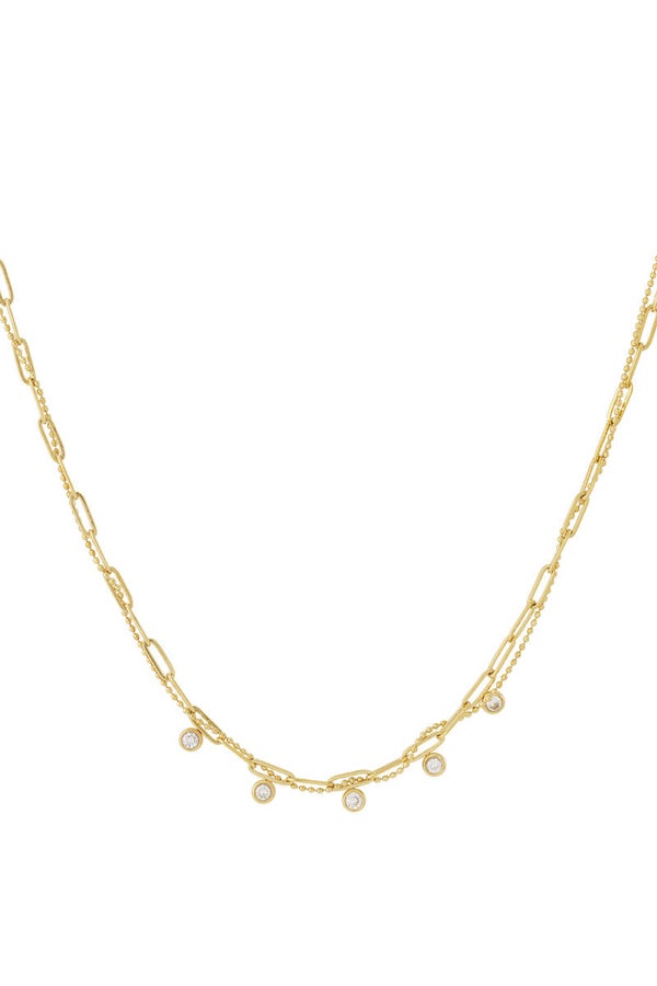 Fonkelende ketting goud