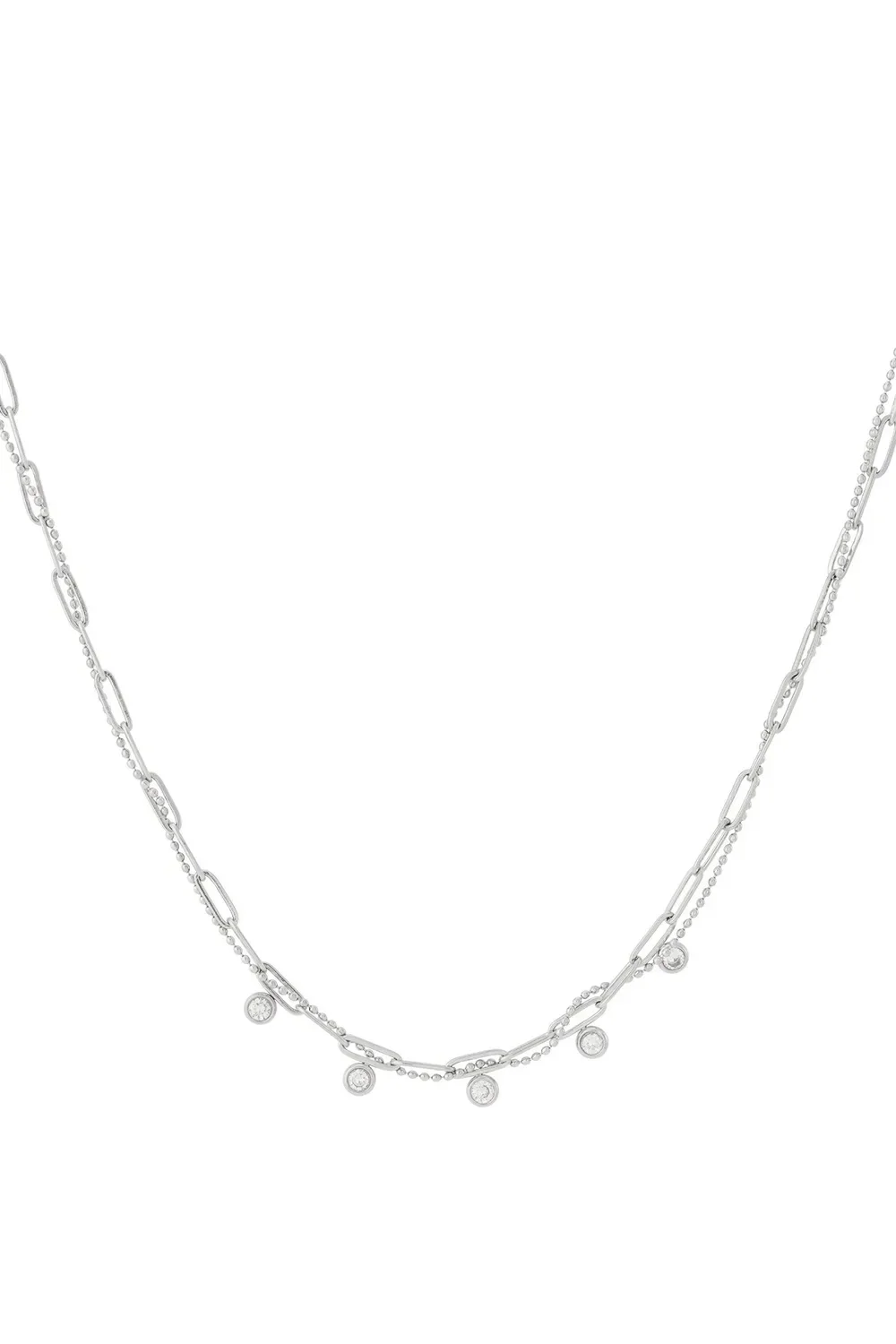 Fonkelende ketting zilver