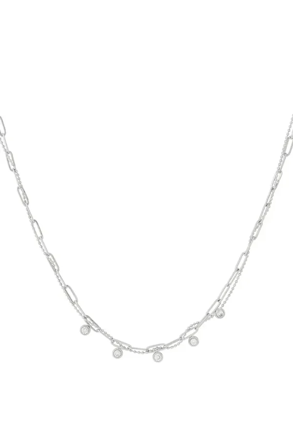 Fonkelende ketting zilver