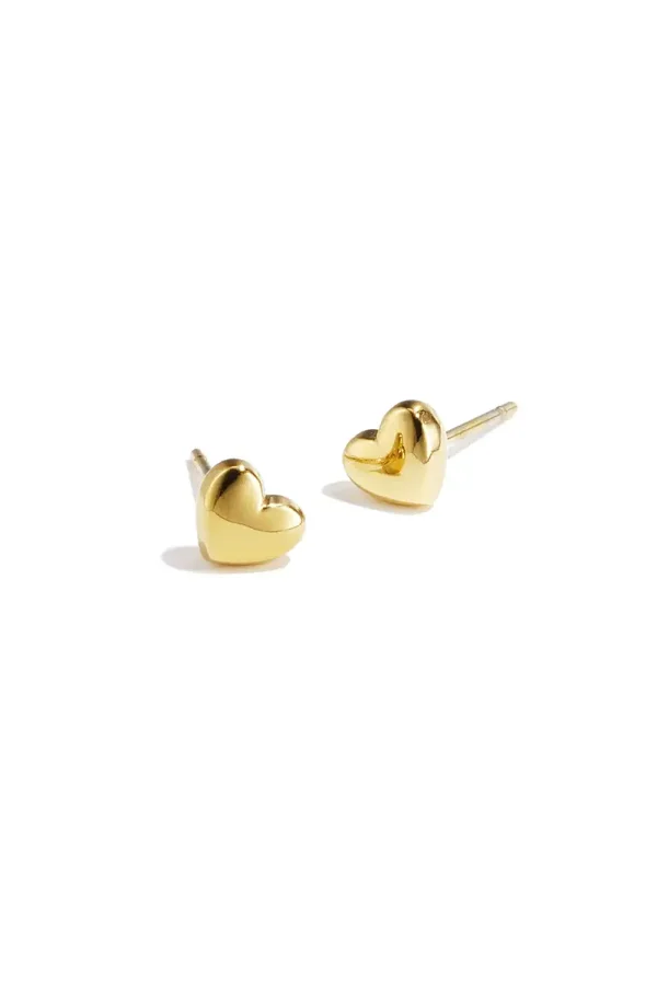 Stud oorbellen hartje goud