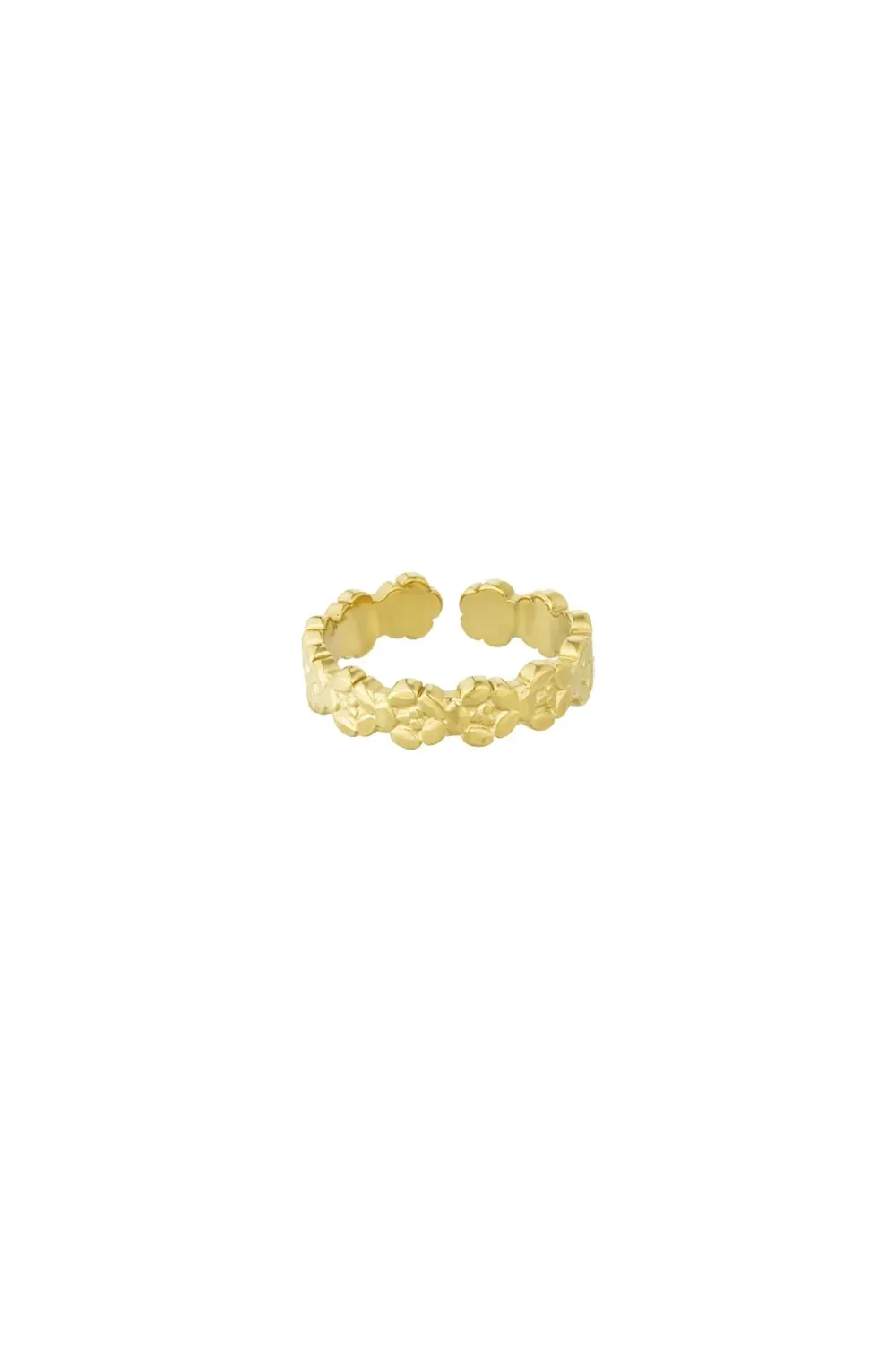 Bloemetjes ring goud