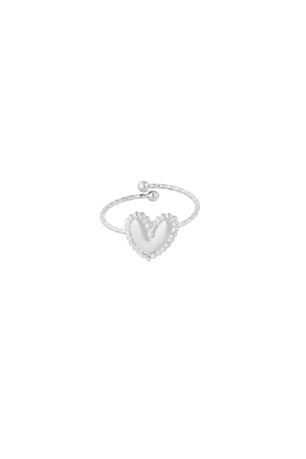 Hartjes ring  zilver