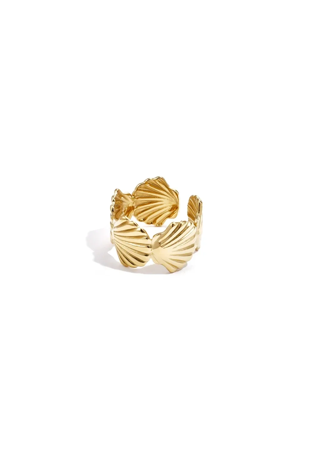 Ring met schelpen goud
