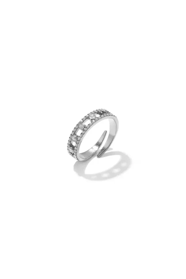 Ring steentjes zilver