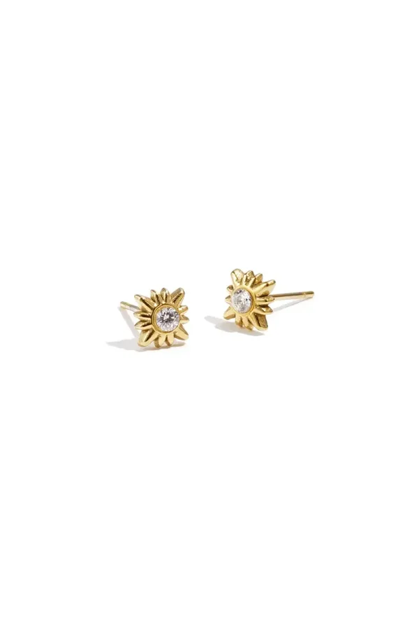 Stud oorbellen vonken goud