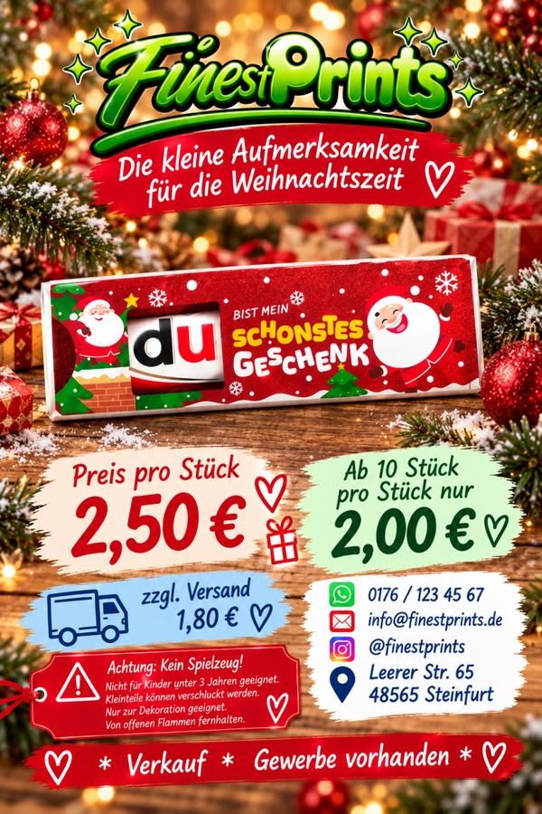 Filztasche rot " (Du) bist mein schönstes Geschenk"