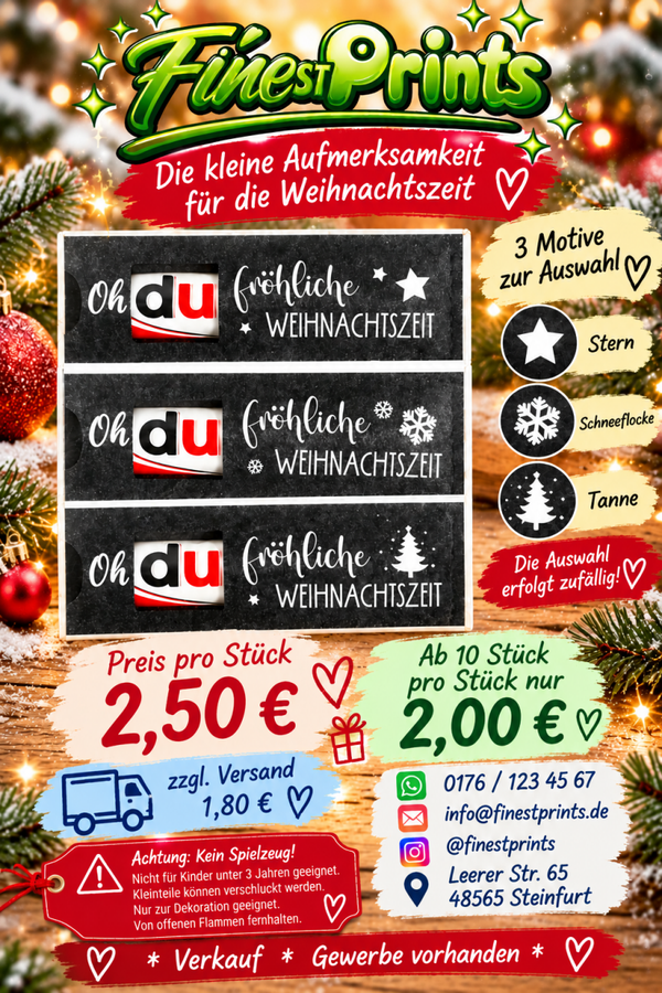 Filztasche anthrazit " Oh (Du) fröhliche Weihnachtszeit"