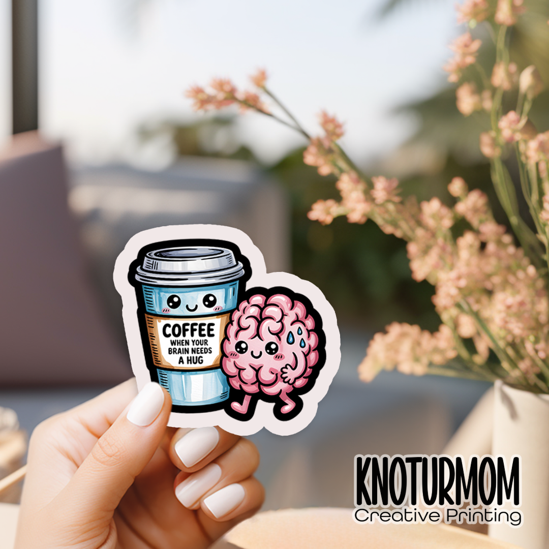 Coffee Brain Sticker