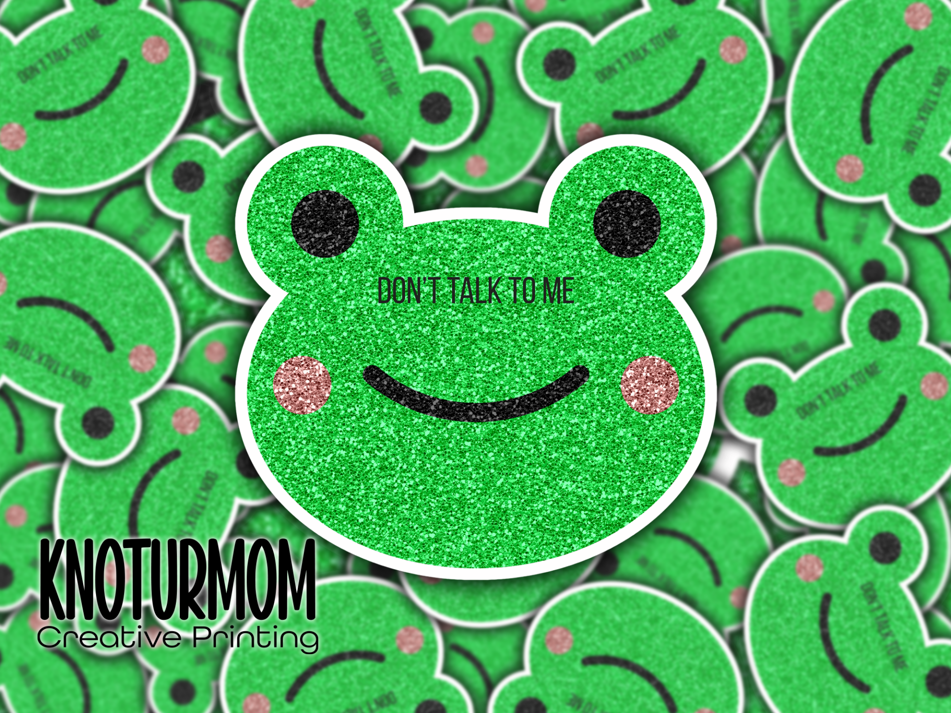 Don't Talk To Me Frog Sticker