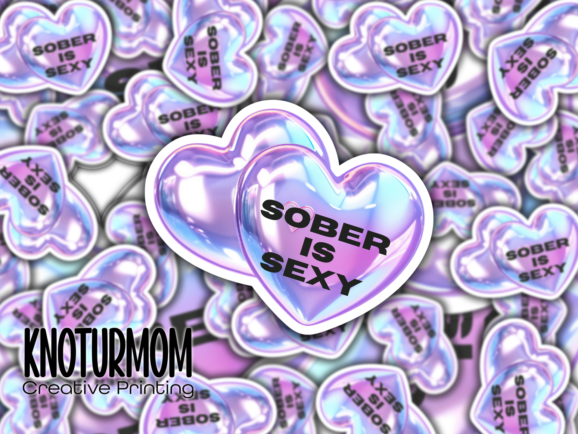 Sober is Sexy - Heart Balloon Sticker