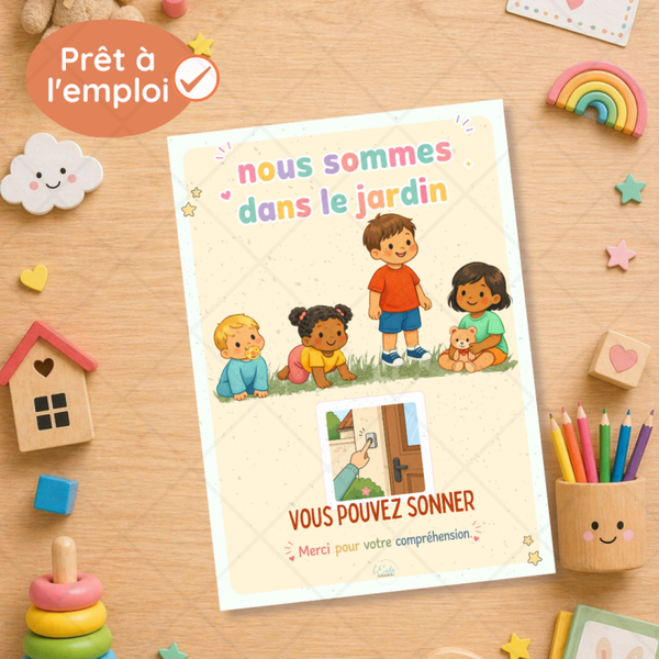 Affiche "nous sommes dans le jardin"