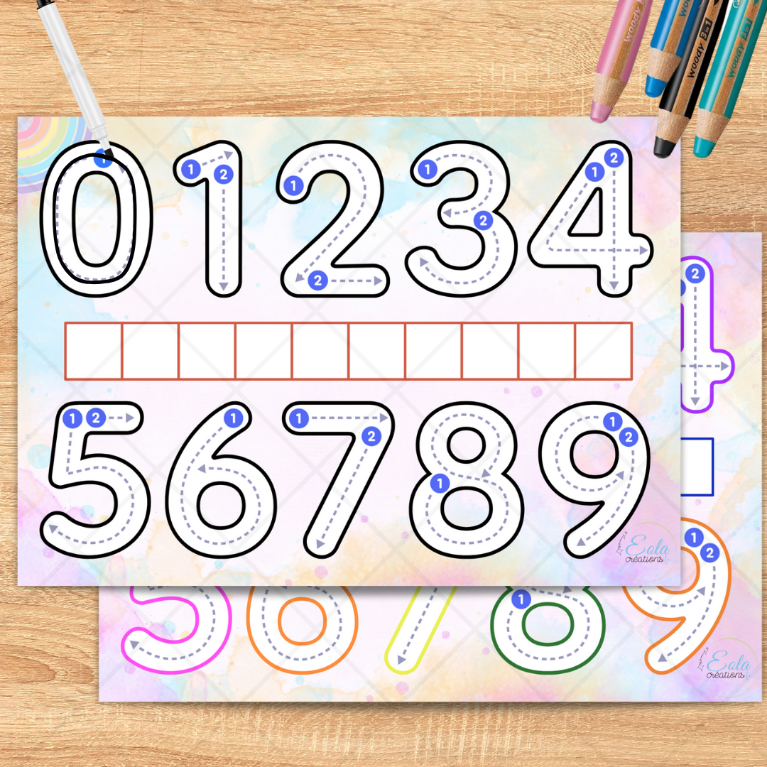 Fiche "Chiffres à tracer" classique