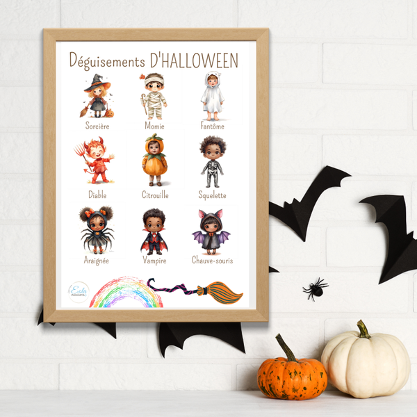 🖨️ PDF - Affiche "Déguisements d'halloween"