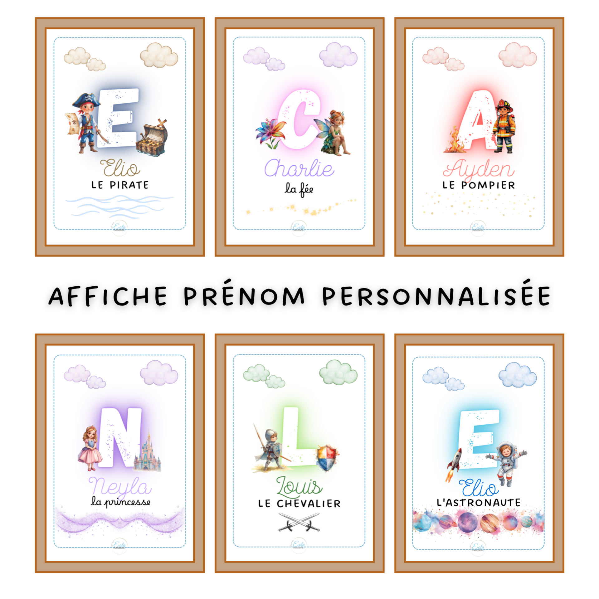 🖨️ PDF - Affiche prénom personnalisée