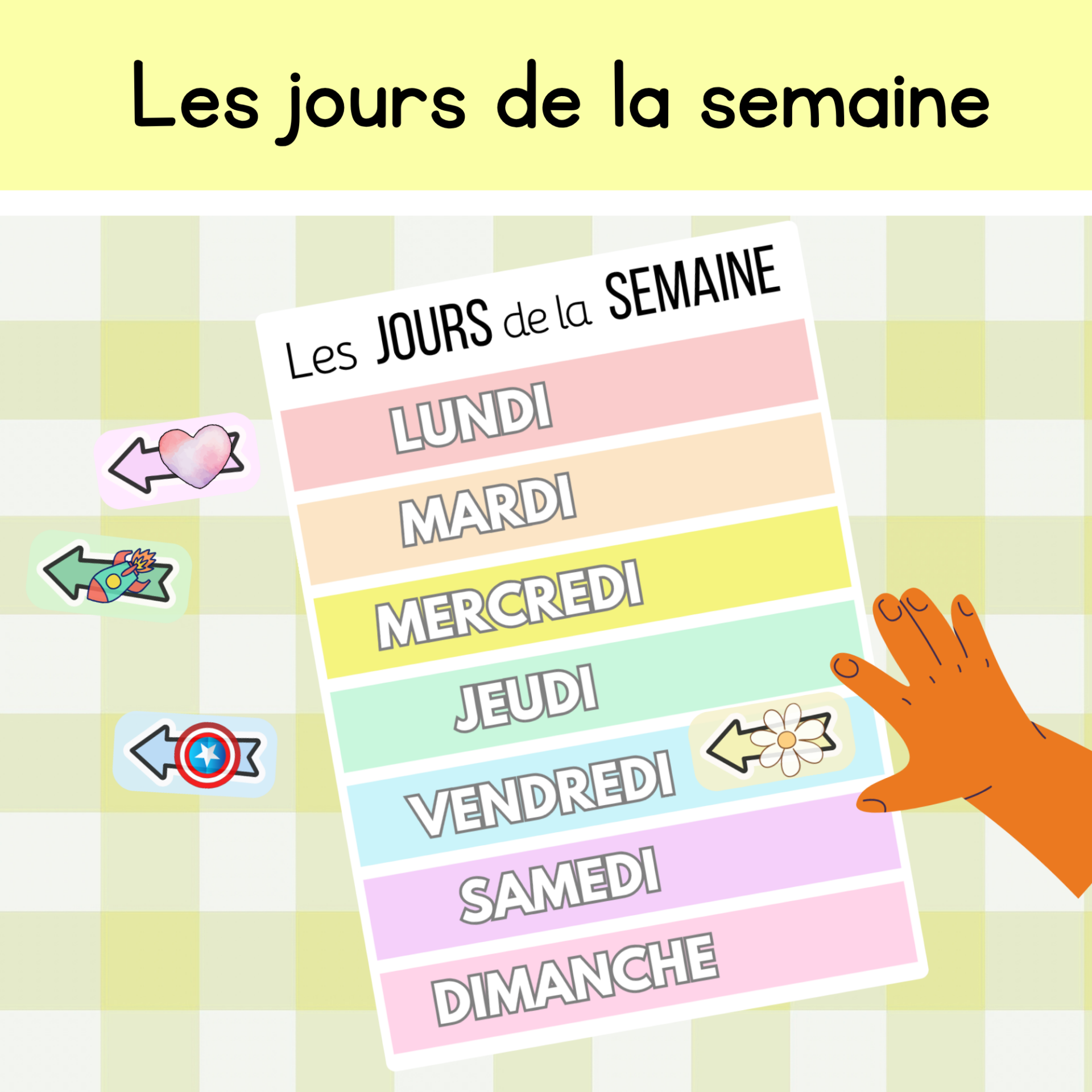 Affiche "les jours de la semaine"