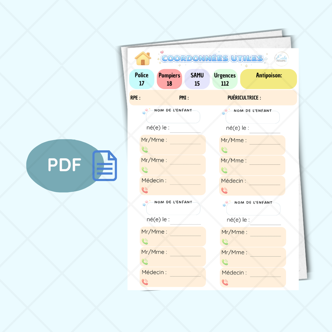 PDF Affiche "Coordonnées utiles" couleurs