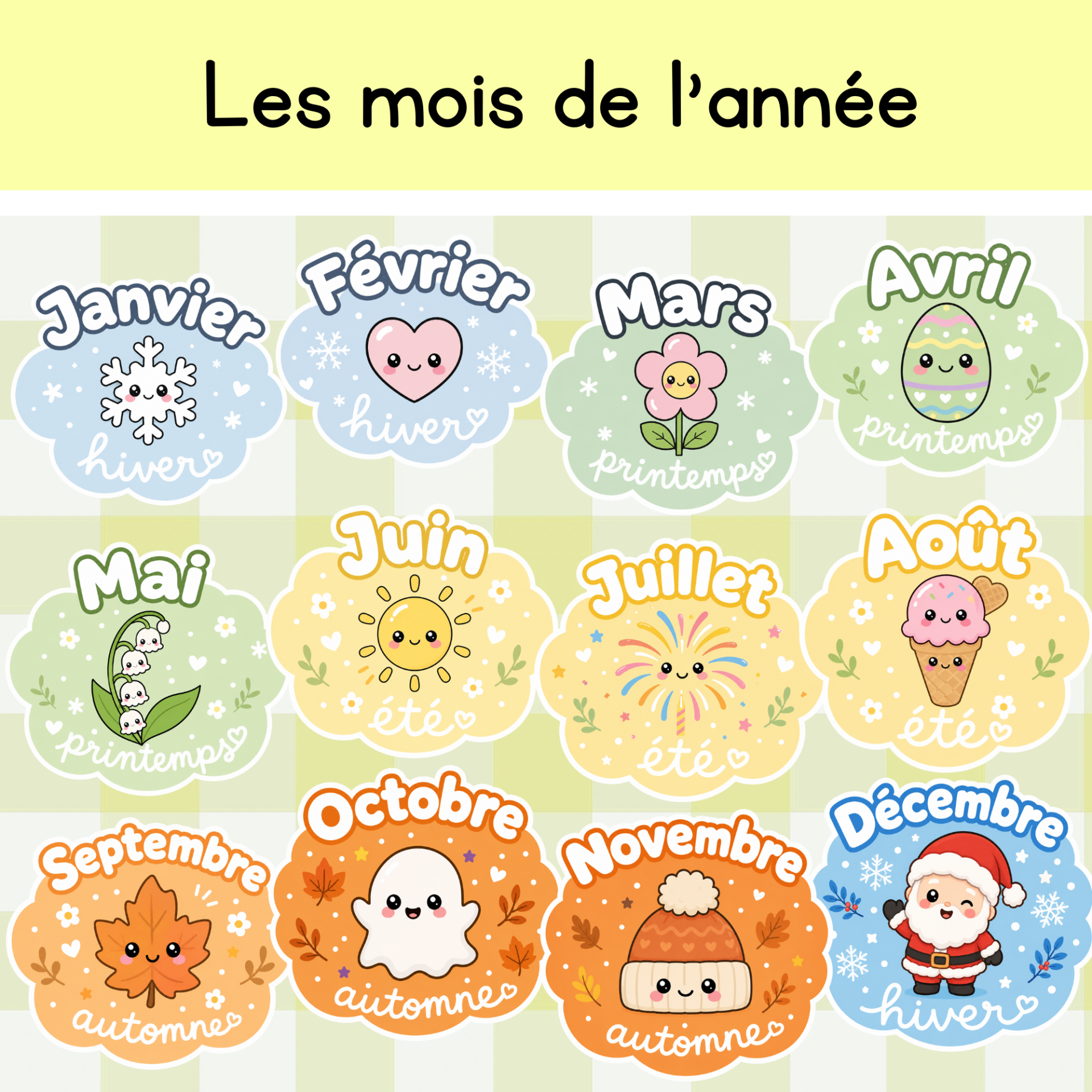 Les mois de l'année