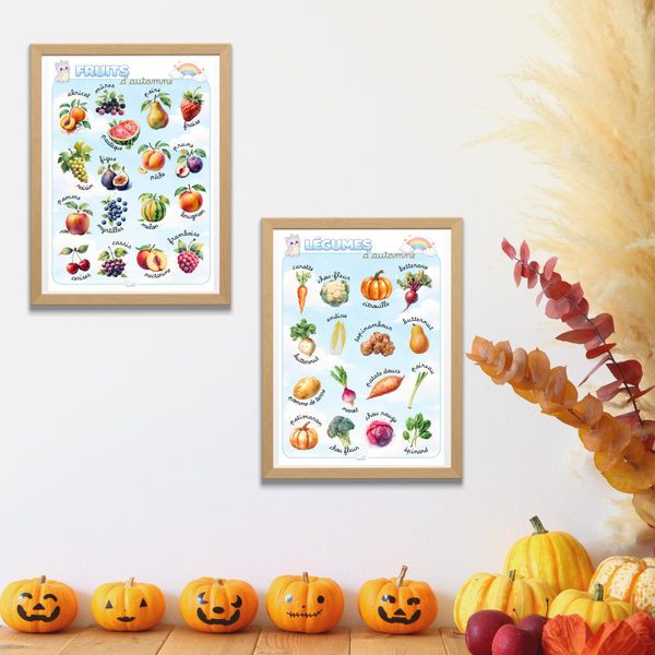 Affiches "fruits et légumes d'automne"