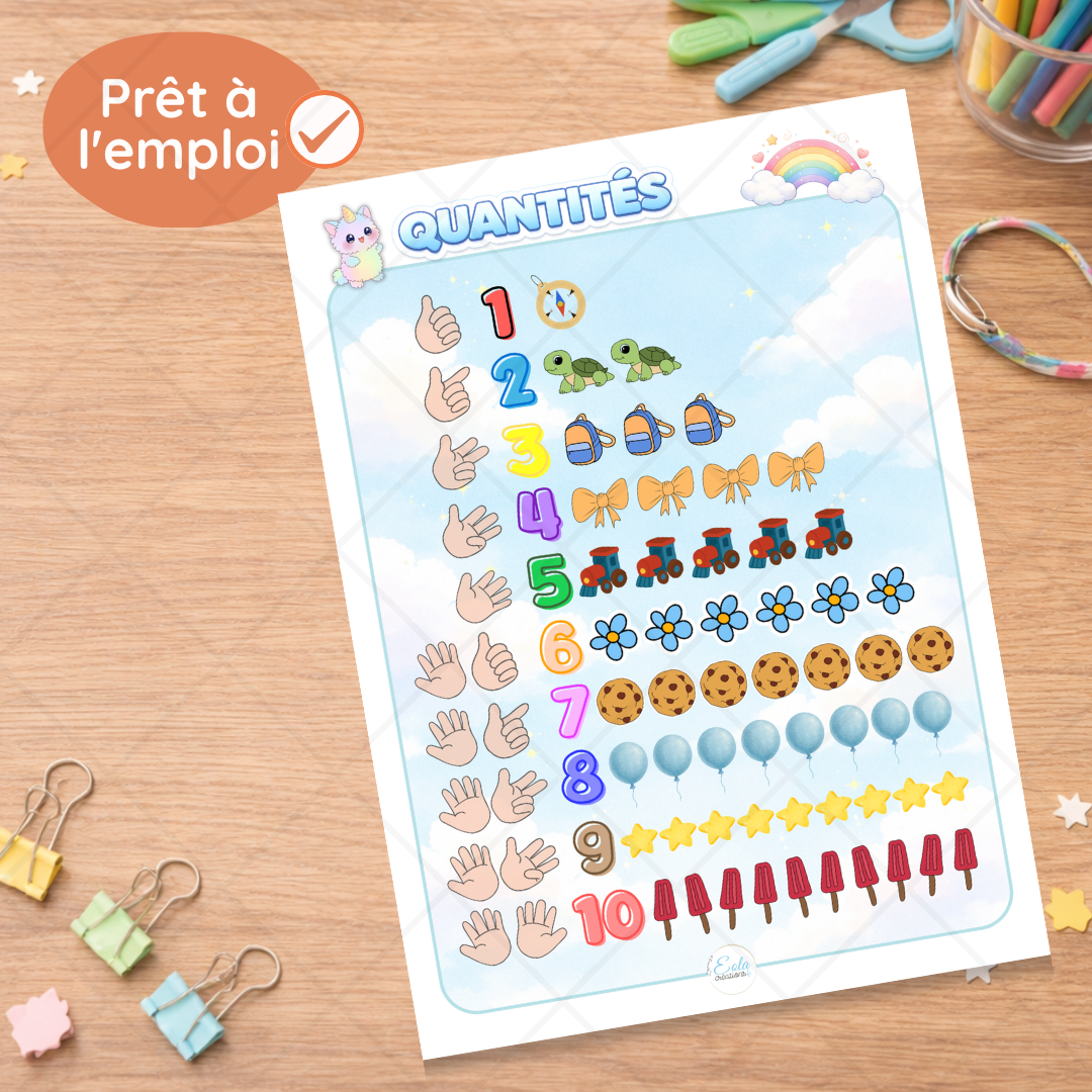 Affiche "Quantités"